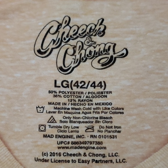 CHEECH & CHONG shirt w/measurements - Picture 3 of 3